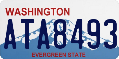 WA license plate ATA8493