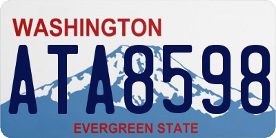 WA license plate ATA8598