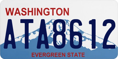 WA license plate ATA8612