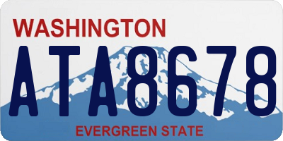 WA license plate ATA8678