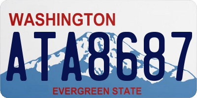 WA license plate ATA8687