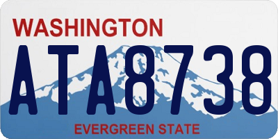 WA license plate ATA8738