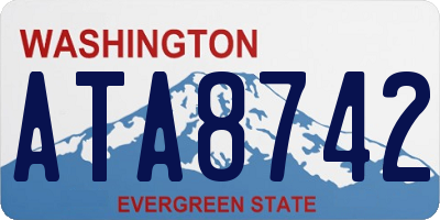 WA license plate ATA8742