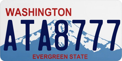 WA license plate ATA8777