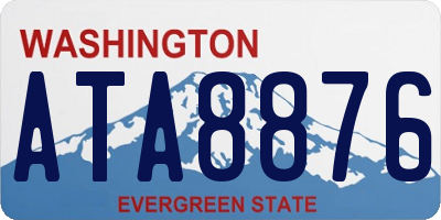WA license plate ATA8876