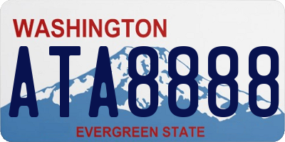 WA license plate ATA8888