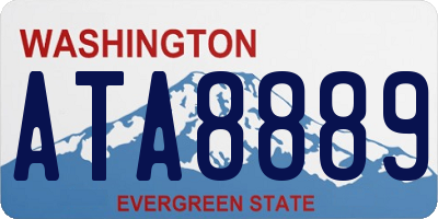 WA license plate ATA8889