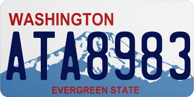 WA license plate ATA8983