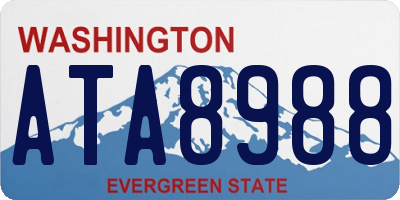 WA license plate ATA8988