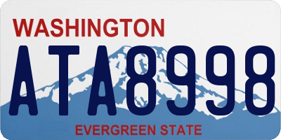 WA license plate ATA8998