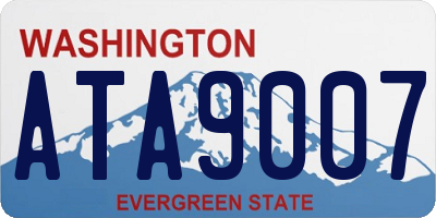 WA license plate ATA9007