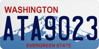 WA license plate ATA9023