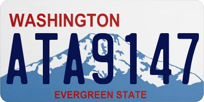 WA license plate ATA9147