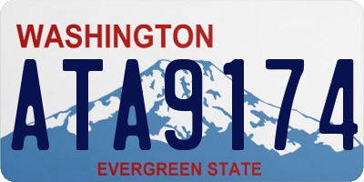 WA license plate ATA9174
