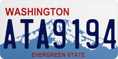WA license plate ATA9194