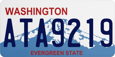 WA license plate ATA9219
