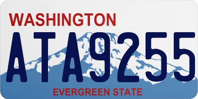 WA license plate ATA9255