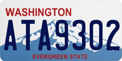 WA license plate ATA9302