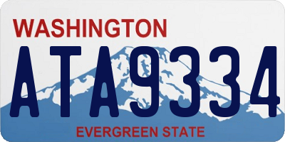 WA license plate ATA9334