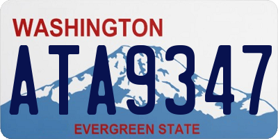 WA license plate ATA9347