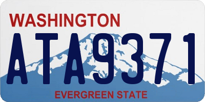 WA license plate ATA9371