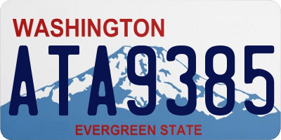 WA license plate ATA9385