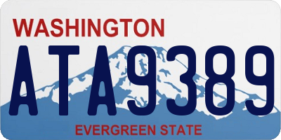 WA license plate ATA9389