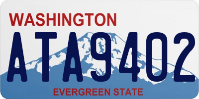 WA license plate ATA9402