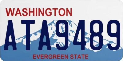 WA license plate ATA9489