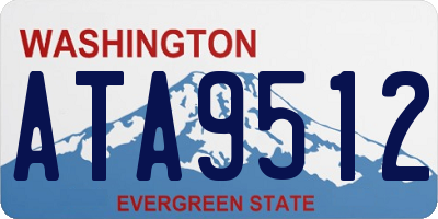 WA license plate ATA9512