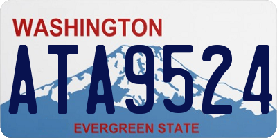 WA license plate ATA9524