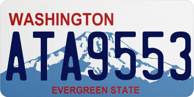 WA license plate ATA9553