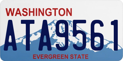 WA license plate ATA9561