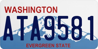 WA license plate ATA9581