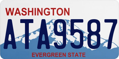 WA license plate ATA9587