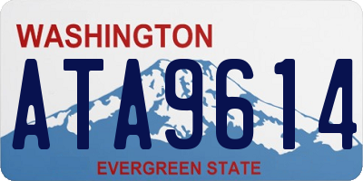 WA license plate ATA9614