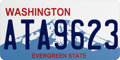 WA license plate ATA9623