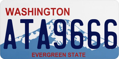 WA license plate ATA9666