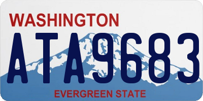 WA license plate ATA9683