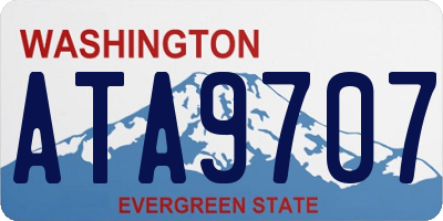 WA license plate ATA9707