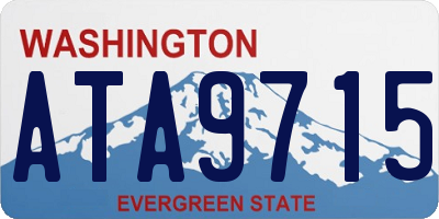 WA license plate ATA9715