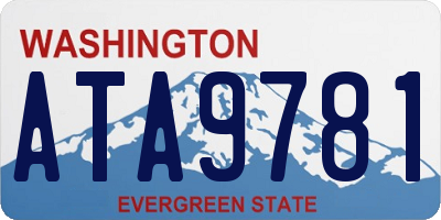WA license plate ATA9781