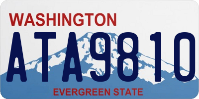 WA license plate ATA9810