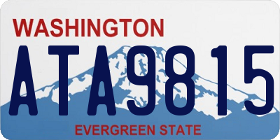 WA license plate ATA9815