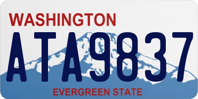 WA license plate ATA9837