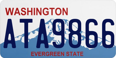 WA license plate ATA9866