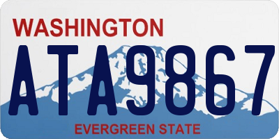 WA license plate ATA9867