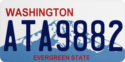 WA license plate ATA9882