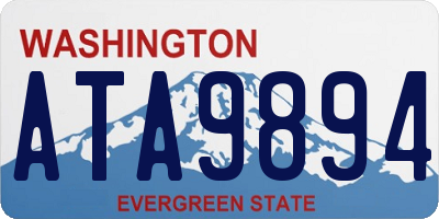 WA license plate ATA9894