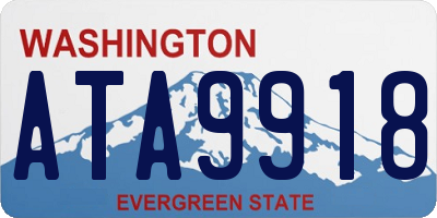 WA license plate ATA9918